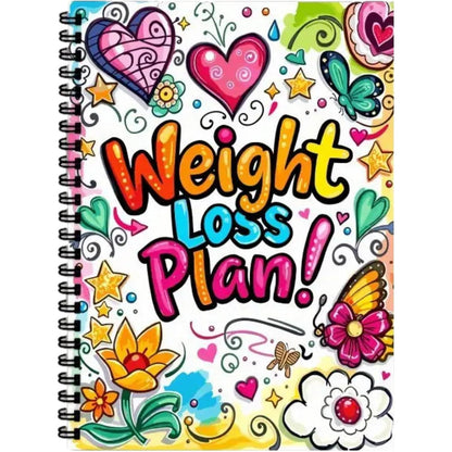 Wellness Diary & Weight Loss Tracker | A5 Spiral Bound Journal - Stay motivated with our A5 Wellness Diary. 52 weeks of meal, exercise, and progress tracking in a quirky, colourful design. Shop holistic health at Sacred Remedy. Buy Now at Sacred Remedy
