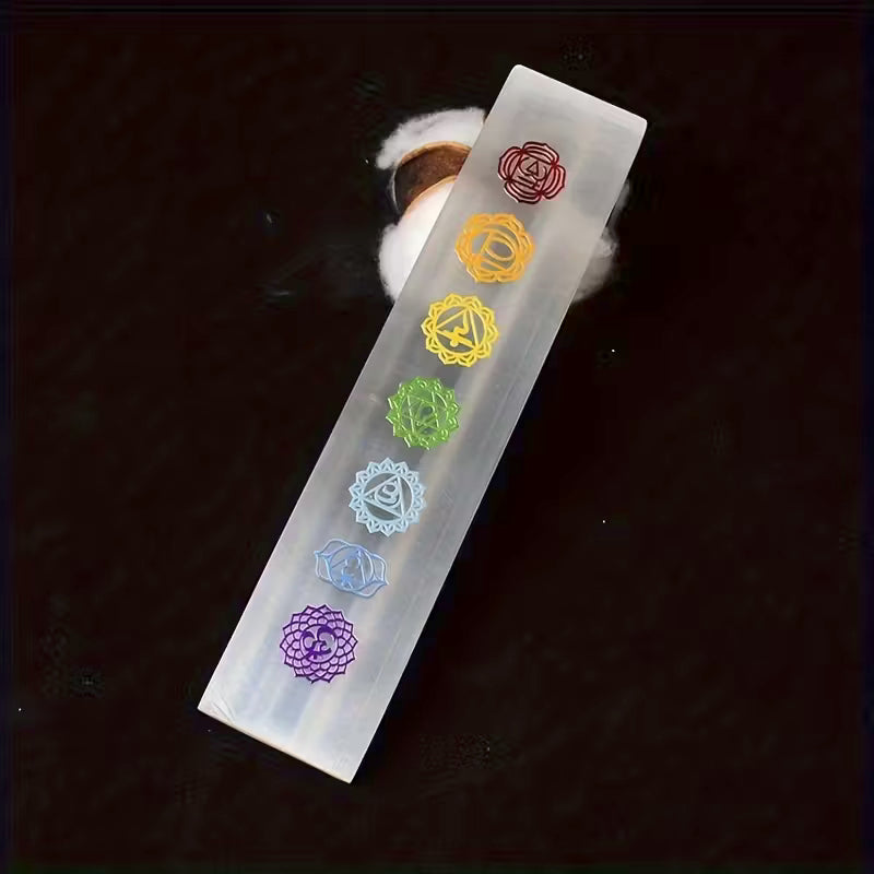7 Chakra Selenite Charging Bar