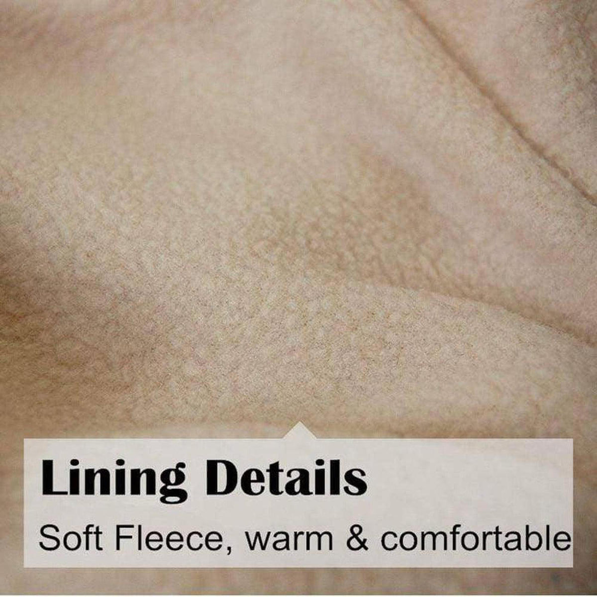 Close-up of soft, beige thermal fleece lining inside the No One Cares dog jacket for warmth and comfort.