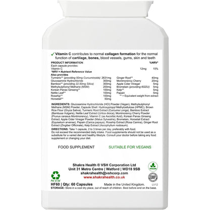 White plastic supplement bottle label showing ingredients, dosage, and vegan certification for Worship Worthy capsules.